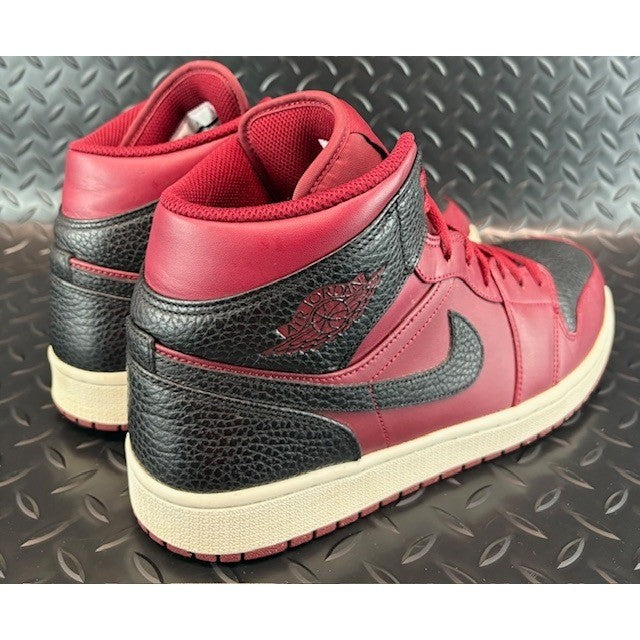 Nike Air Jordan 1 Mid Team Red Black White 554724-601 Mens sneakers size 112