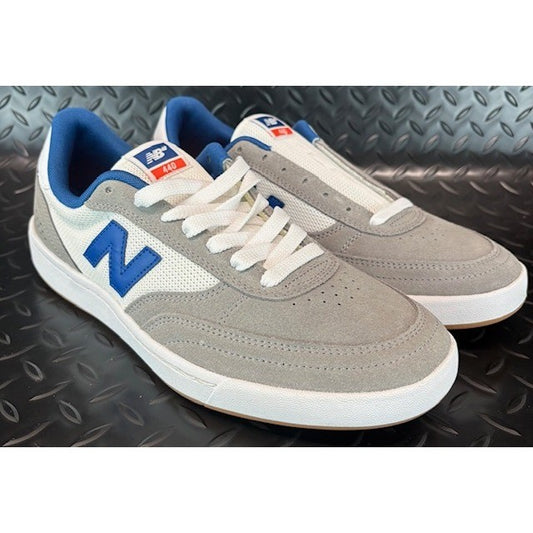 New Balance NB Numeric 440 Grey Blue White Suede Skateboarding Mens size 9.51