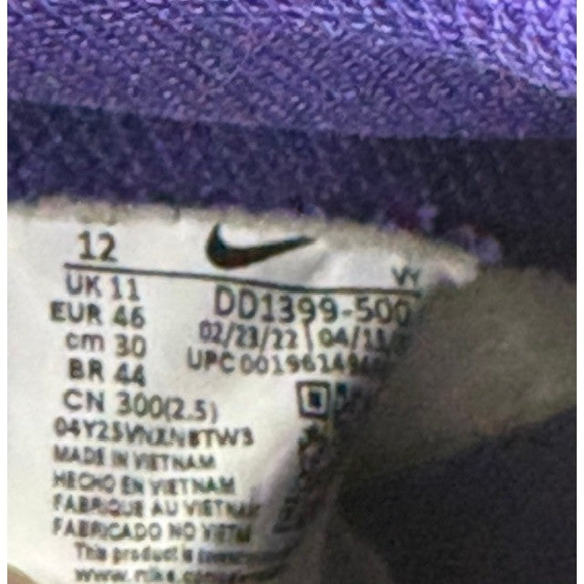 Nike Dunk High Lakers Purple Yellow (2022) DD1399-500 mens sneakers size 127