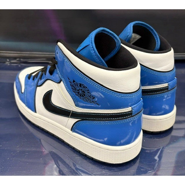 Jordan 1 Mid Signal Blue Patent Leather (2020) DD6834-402 Mens sneakers size 124