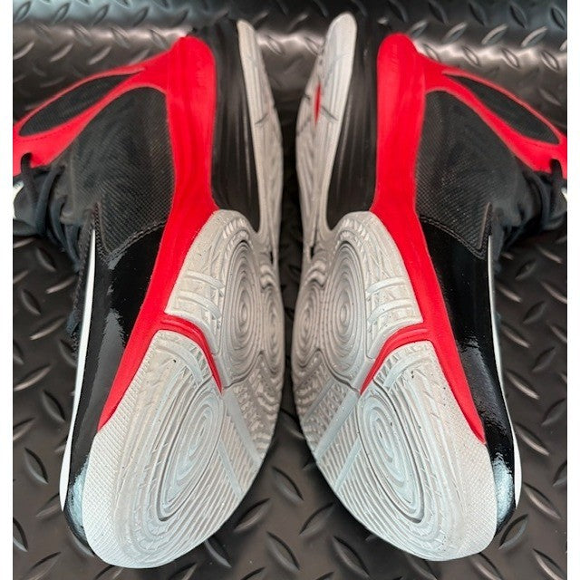 Nike Prime Hype DF Black Red Mens Basketball Shoes Sneakers size 8.55
