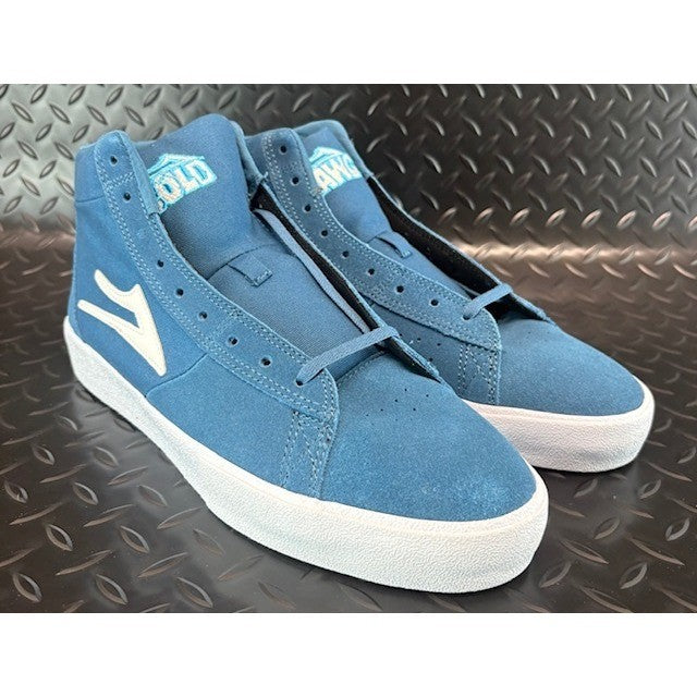 Lakai New Port Hi Blue Suede Skateboarding Sneakers Mens Size 10 MS219-0253-A001