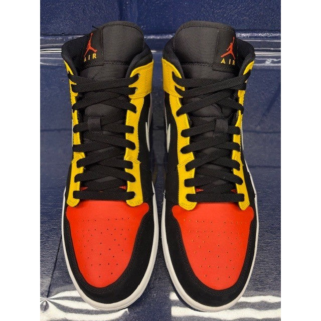 Jordan 1 Mid Black Armarillo Orange 852542-087 Mens sneakers size 124