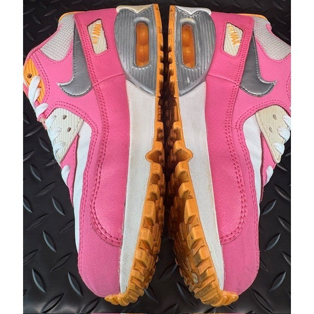 Nike Air Max 90 Pink Glow Silver 345017-120 Womens sneakers size 8 or 6.5Y6