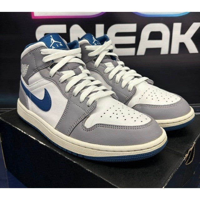 Jordan 1 Mid True Blue White (2022) DQ8426-014 Mens sneakers size 8.51