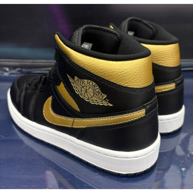 Jordan 1 Mid Black Metallic Gold (2024) DQ8426-071 mens sneakers size 9.53