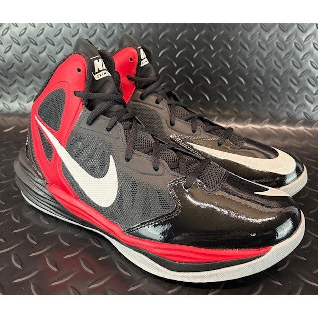 Nike Prime Hype DF Black Red Mens Basketball Shoes Sneakers size 8.51