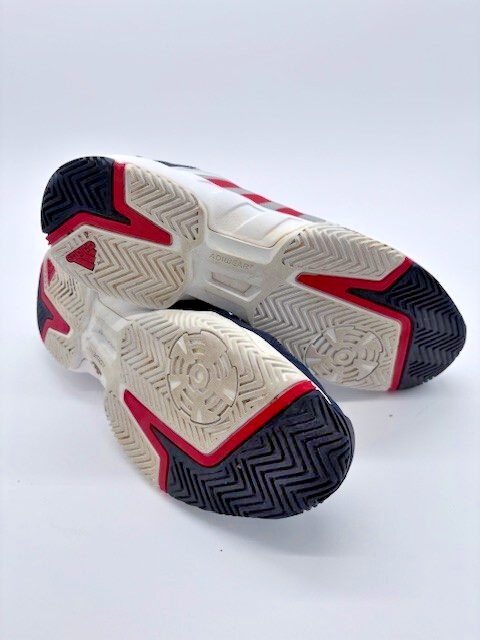 Mens size 10.5 Adidas Adriprene sneakers PYV702001 blue with red stripes7