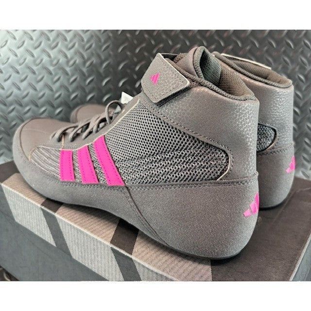 Adidas HVC Grey Pink Wrestling Shoes HP6870 Mens sneakers size 11.53