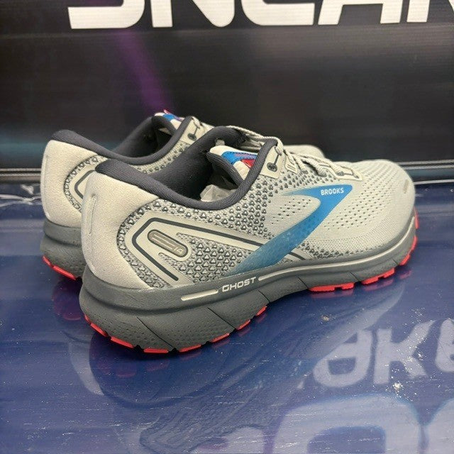 Brooks Ghost 14 Light Grey Blue Red (2021) 1103691D078 Mens sneakers size 11.52