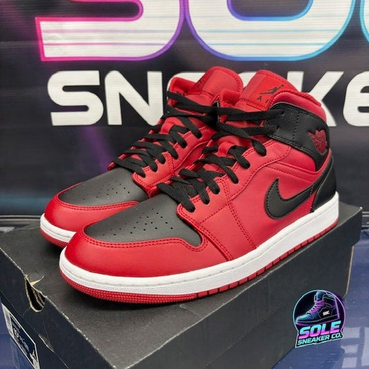 Jordan 1 Mid Reverse Bred (2022) 554724-660 Mens sneakers size 10.50