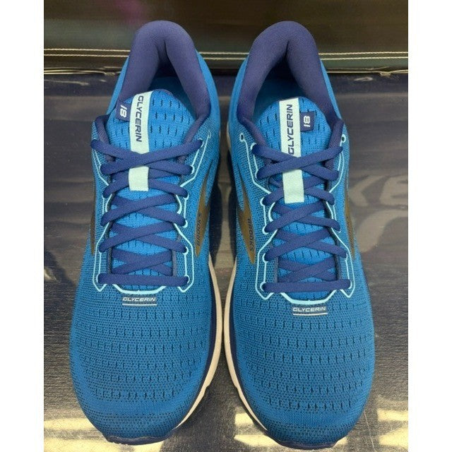 Brooks Glycerin 18 Blue Gold White (2019) 1103291D459 Mens sneakers size 11.54