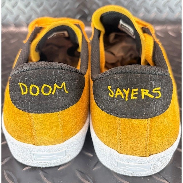 Lakai Newport Doom Sayers Gold Suede Skateboarding Shoes Sneakers Mens Size 9.54