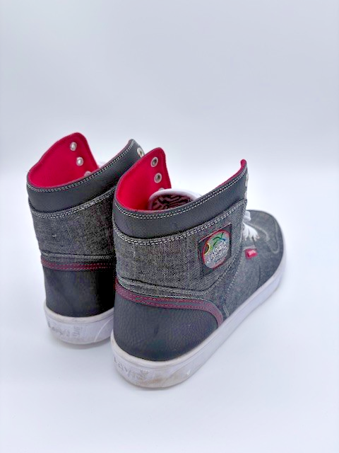 Mens size 13 Levi Strauss Black Denim sneakers shoes San Francisco high tops4