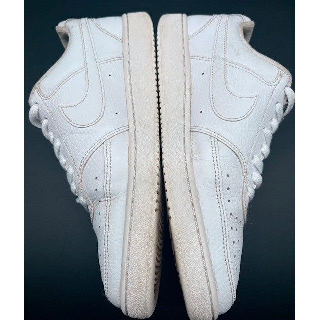 Nike Womens Court Vision Low White size 7.5 Leather Sneakers Walking Shoes AF16