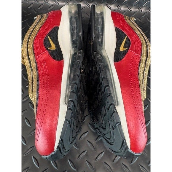 Nike Air Max 97 Red Gold Sequin CT1148-600 sneakers Mens size 8.5 or womens 106