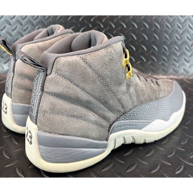 Jordan 12 Retro Dark Grey Suede Leather 130960-005 Mens Sneakers size 102