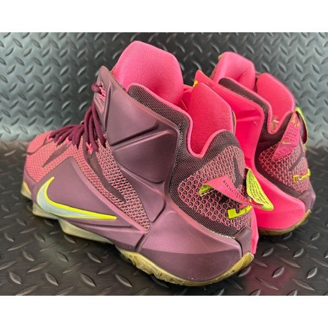 Nike LeBron 12 Double Helix Purple Lime Green 684593-607 Mens sneakers size 133