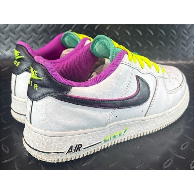 Nike Air Force 1 Low 07 LV8 Just Do It White Purple womens sneakers sz 8.5 / 7Y2