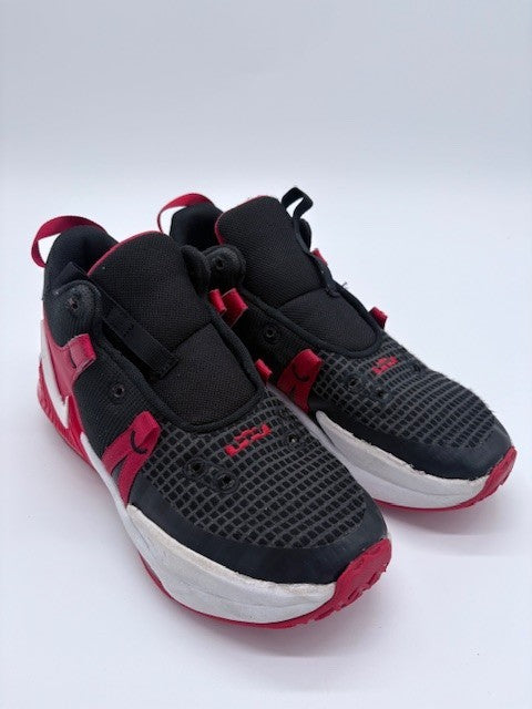 Nike Lebron Witness 7 Mid Bred Youth Size 5.5 Black Red Sneakers NO LACES1