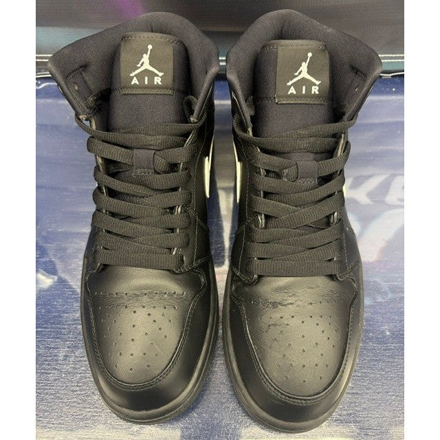Jordan 1 Mid Black White (2018) 554724-049 Mens sneakers size 9.54