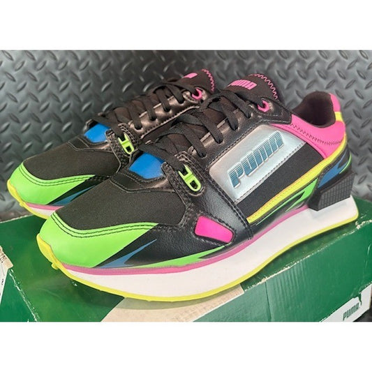 Puma Mile Rider Sunny Getaway Black Green Pink 373443-02 Womens sneakers size 80