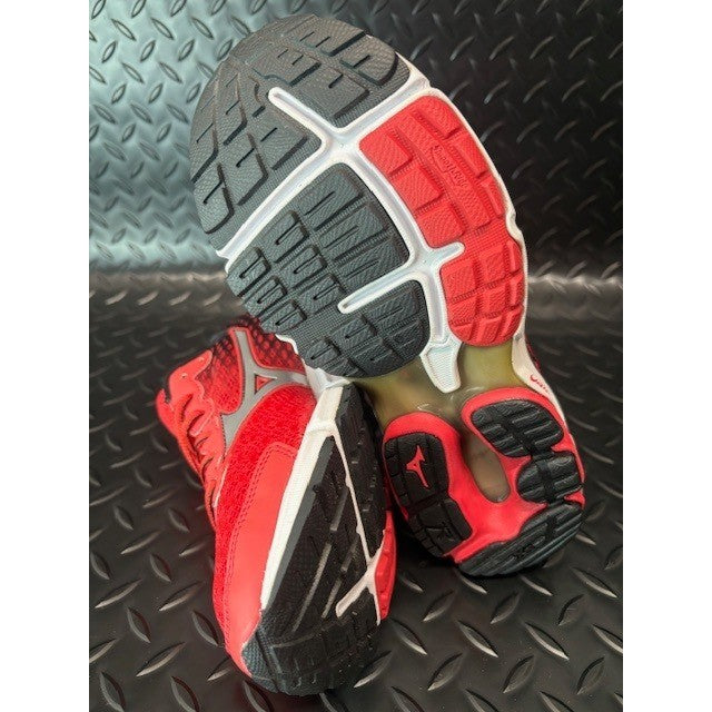 Mizuno Wave Rider 18 Red Black Running Shoes Sneakers Womens size 66