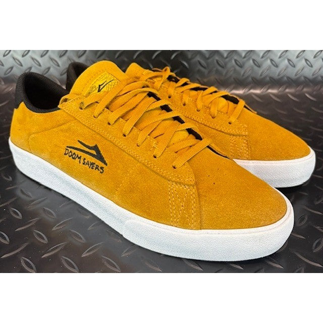Lakai Newport Doom Sayers Gold Suede Skateboarding Shoes Sneakers Mens Size 9.52