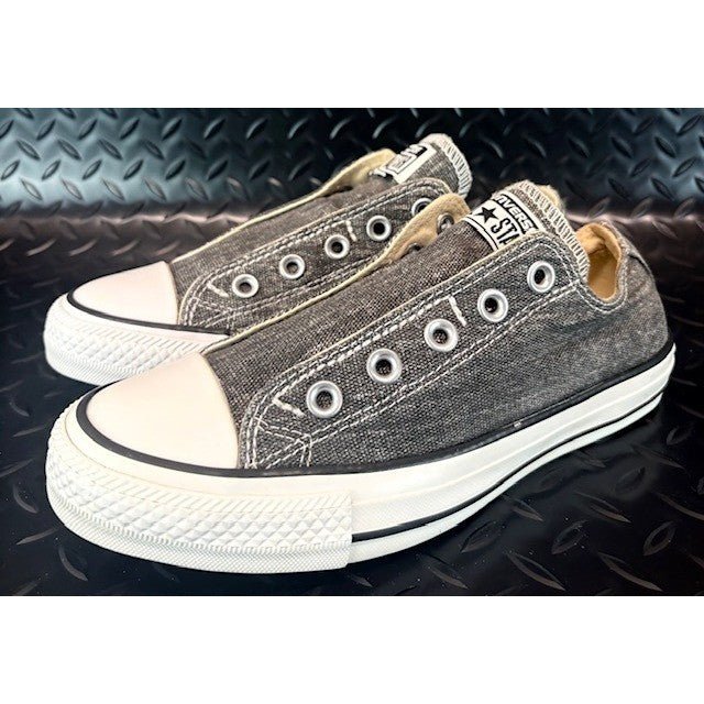 Converse All Star Gray Wash Canvas Slip On Sneakers Shoes Womens size 60