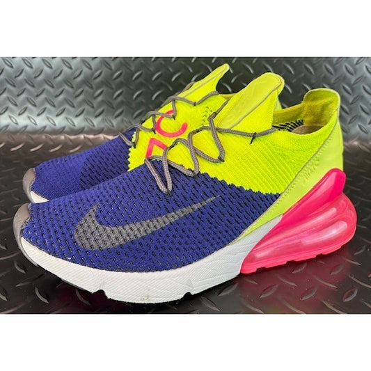 Nike Air Max 270 Flyknit Regency Purple Volt AO1023-501 Mens sneakers size 80