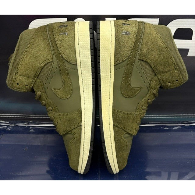 Jordan 1 Mid Olive Canvas (2018) BQ6579-300 mens sneakers size 9.55