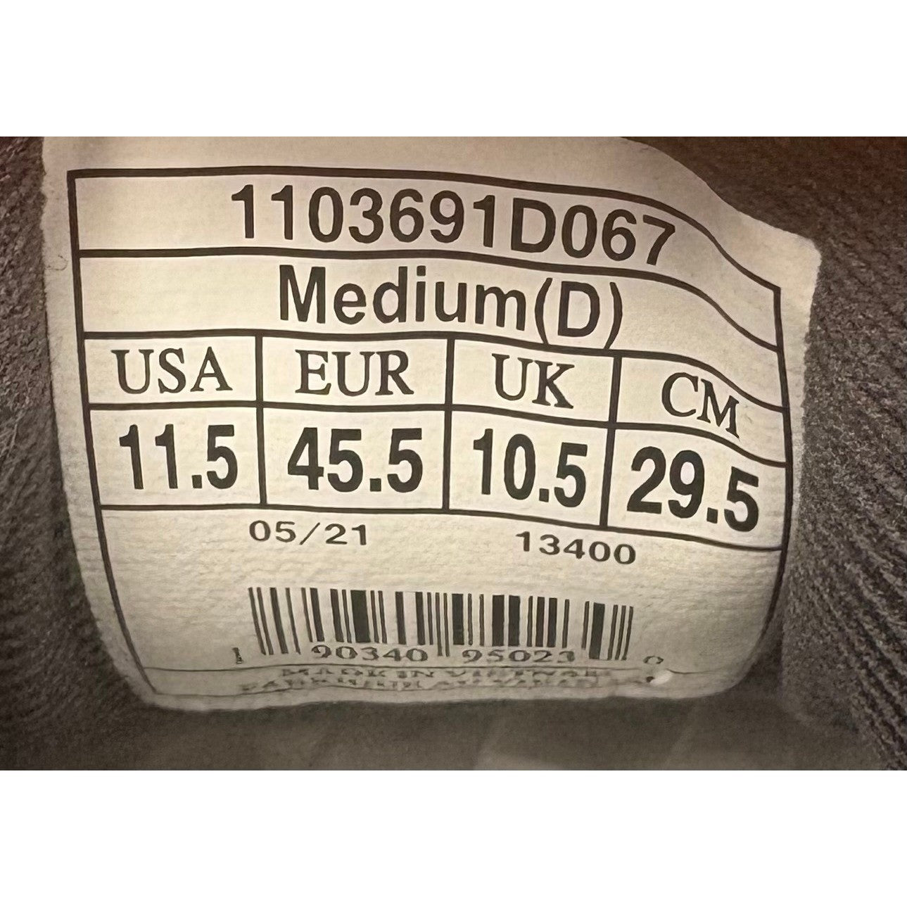 Brooks Ghost 14 Grey Light Grey (2021) 1103691D067 Mens sneakers size 11.57