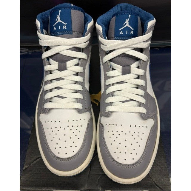 Jordan 1 Mid True Blue White (2022) DQ8426-014 Mens sneakers size 8.54