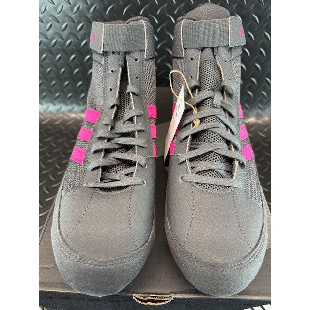 Adidas HVC Grey Pink Wrestling Shoes HP6870 Mens sneakers size 11.54