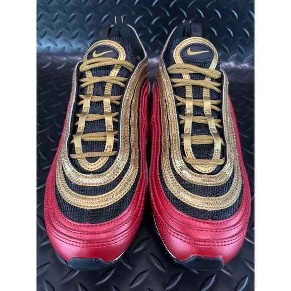 Nike Air Max 97 Red Gold Sequin CT1148-600 sneakers Mens size 8.5 or womens 105