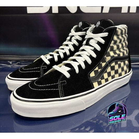 Vans OTW Sk8-Hi Blur Check Black White 721277 Mens sneakers size 130