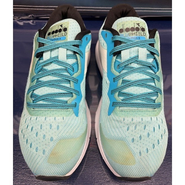Diadora Mythos 6 Blusheild Teal White Blue C9057 Womens sneakers size 7.54
