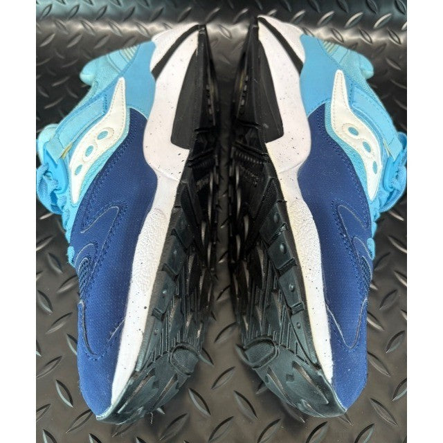 Saucony Grid 9000 Navy Light Blue Mens athletic suede sneakers size 96