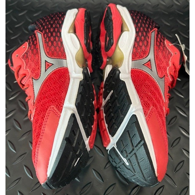 Mizuno Wave Rider 18 Red Black Running Shoes Sneakers Womens size 65