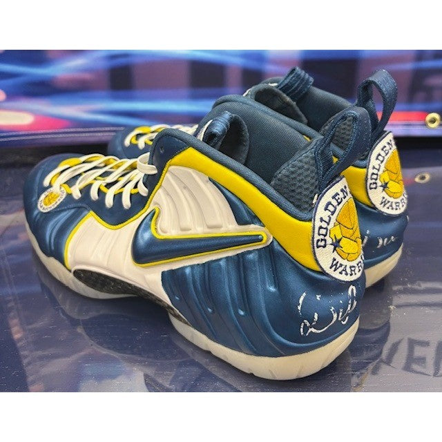 Custom Foamposites 12 of 68 pairs Blue Yellow Warriors Mens sneakers size 143