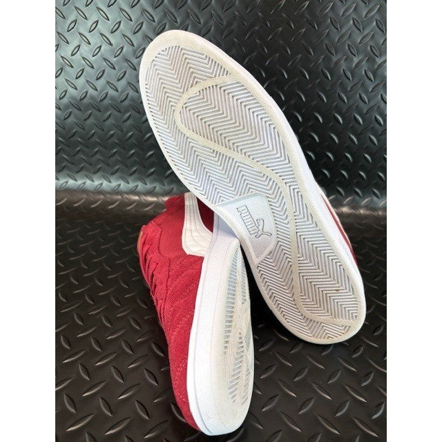Puma Astro Kick Red/Burgundy White Suede 369115-07 Mens sneakers size 127