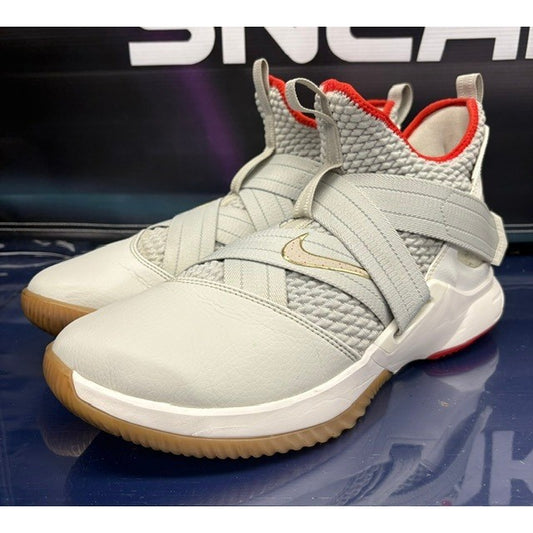 Nike LeBron Zoom Soldier 12 AU Grey Red (2018) AO2609-002 Mens sneakers size 110
