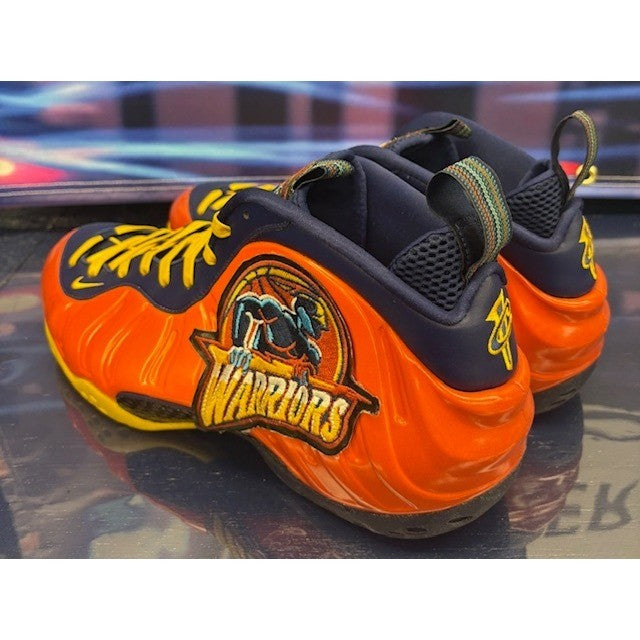 Custom Foamposites 5 of 68 pairs Navy Blue Orange Warriors Mens sneakers size 143