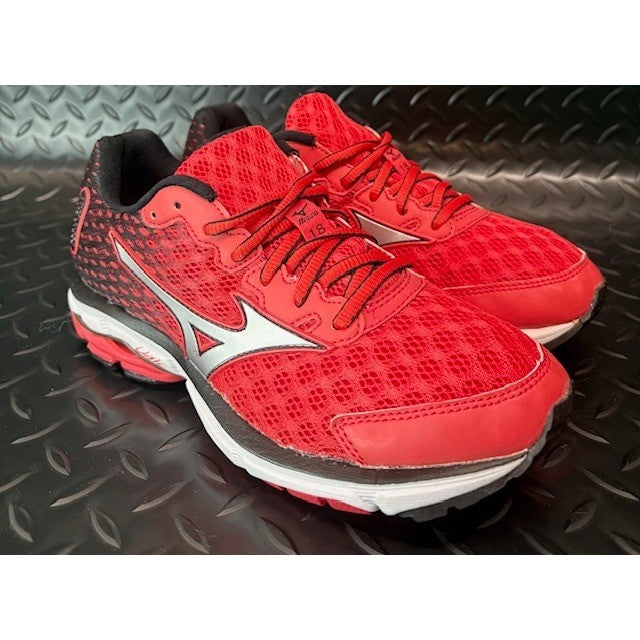 Mizuno Wave Rider 18 Red Black Running Shoes Sneakers Womens size 61