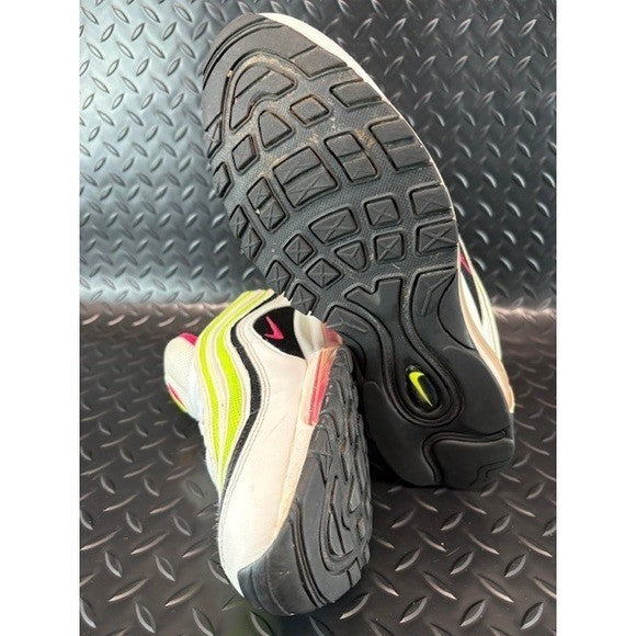 Nike Air Max 97 White Black Volt Rush Pink CI9871-100 Mens sneakers size 9.56
