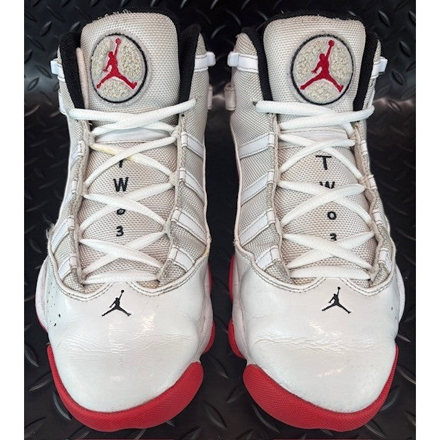 Jordan 6 Rings White University Red Black 322992-160 Mens sneaker size 8.54