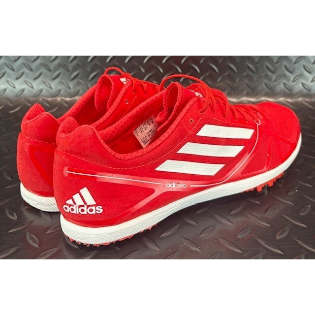 Adidas Adizero Sprint Web Red White Spikes V20244 Mens Track Sneakers size 92