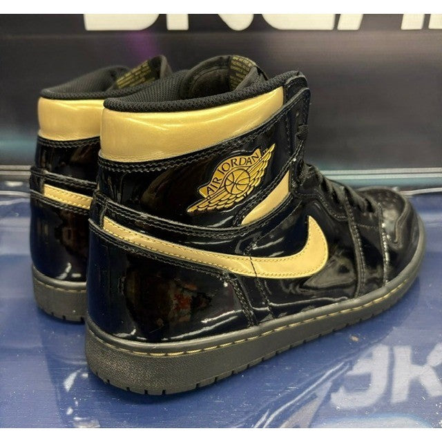 Jordan 1 Retro High Black Metal Gold (2020) 555088-032 Mens sneakers size 10.52