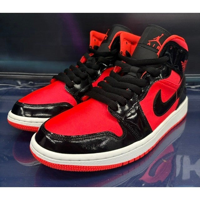 Jordan 1 Mid Hot Punch Black (2019) BQ6472-600 Womens sneakers size 110