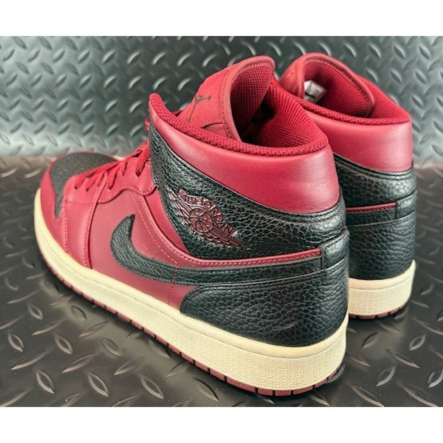 Nike Air Jordan 1 Mid Team Red Black White 554724-601 Mens sneakers size 113